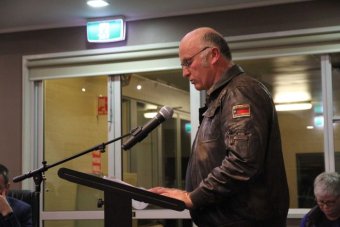 Andrew Duynhoven A man speaks at a council meeting
