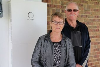 Susan Packer with her Sonnen battery Susan Packer with her Sonnen battery
